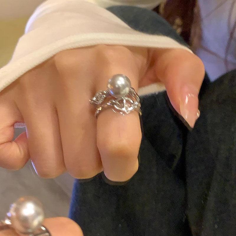 Fashion Personality Creative Design Small Ball Ring for Women Men Trending Irregular Metal Open Finger Rings Female Punk Jewelry