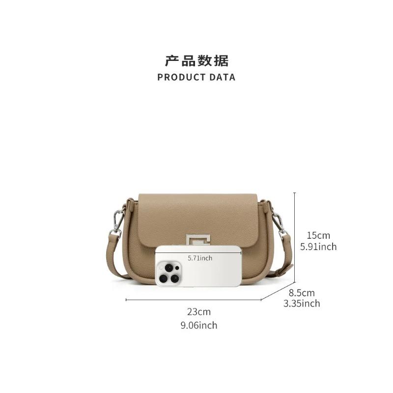 Luxury Ladies' Crossbody Bag 2026 Summer - TOGO Cowhide Leather Small Square Shoulder Bag, Fashiable Purse for Daily Use