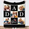 Customized blankets for dad gifts, sofa blankets, personalized dad photos for dad and husband Father's Day gifts,Christmas gifts