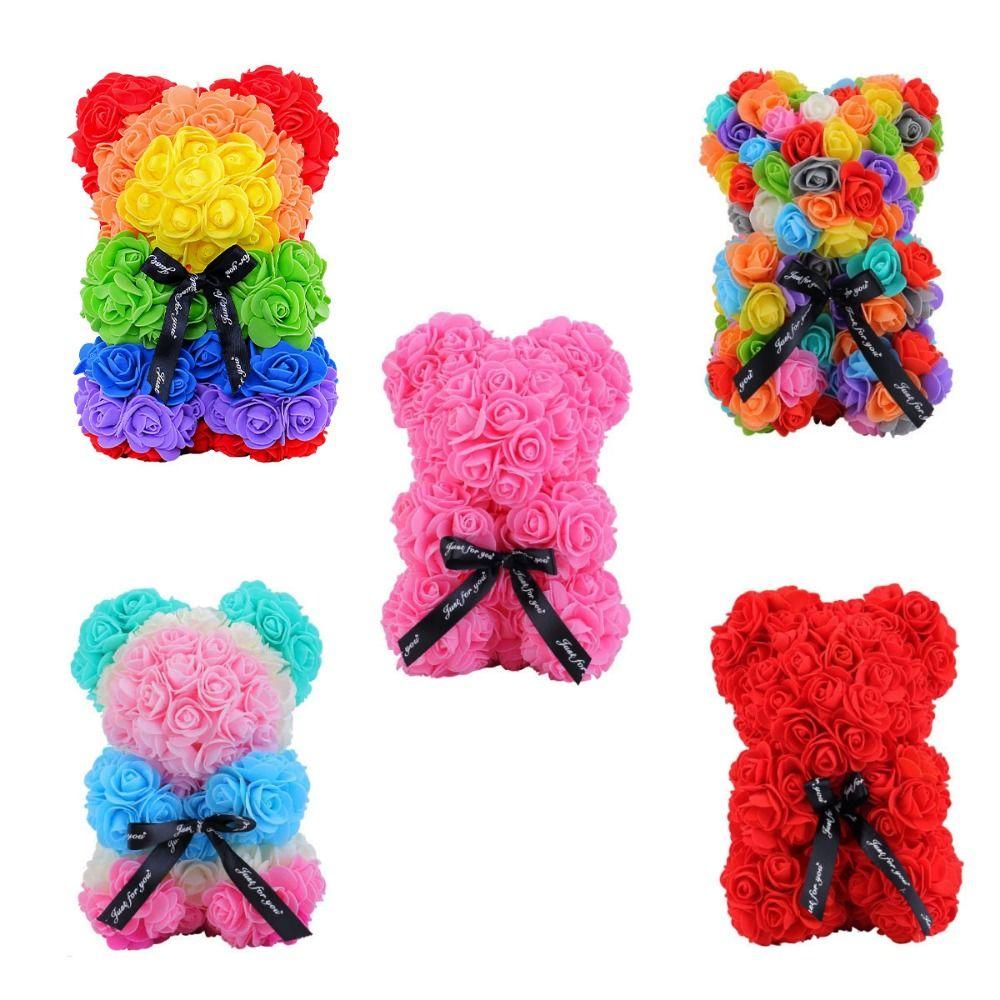 High Quality Multicolors Artificial Flower 15*15*22cm/16*16*24cm Rainbow Mom Mother's Day Flower Anniversary Gifts & Decorations