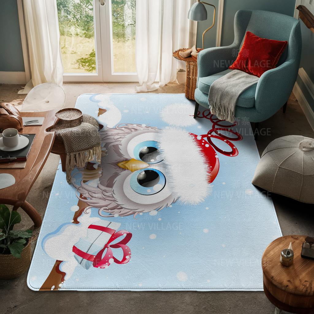 House Entrance Carpet Home Door Mat Living Room Bath Foot Bathroom Non-slip Water Absorption Rugs Bath Merry Christmas Winter