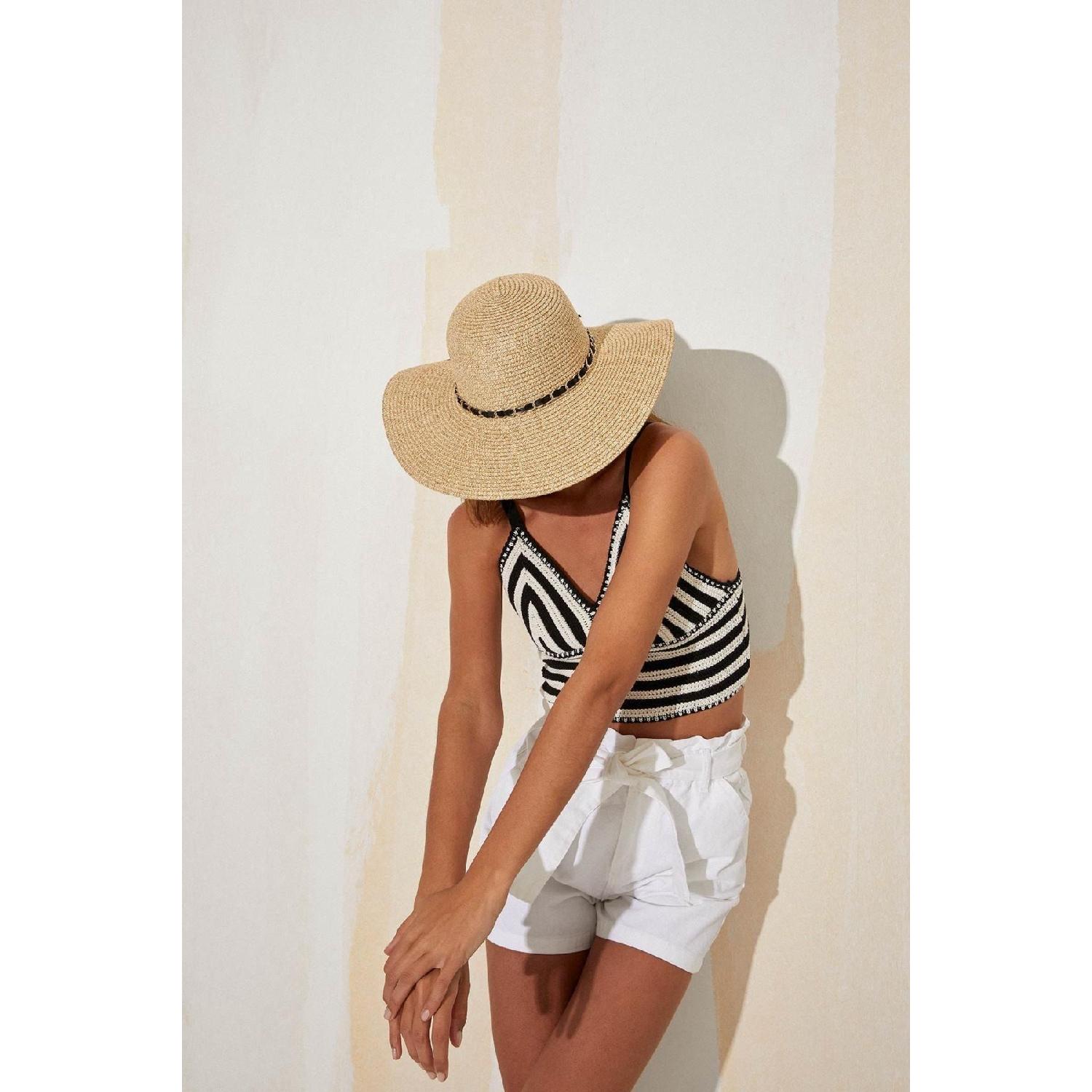 

Женская расклешенная соломенная шляпа