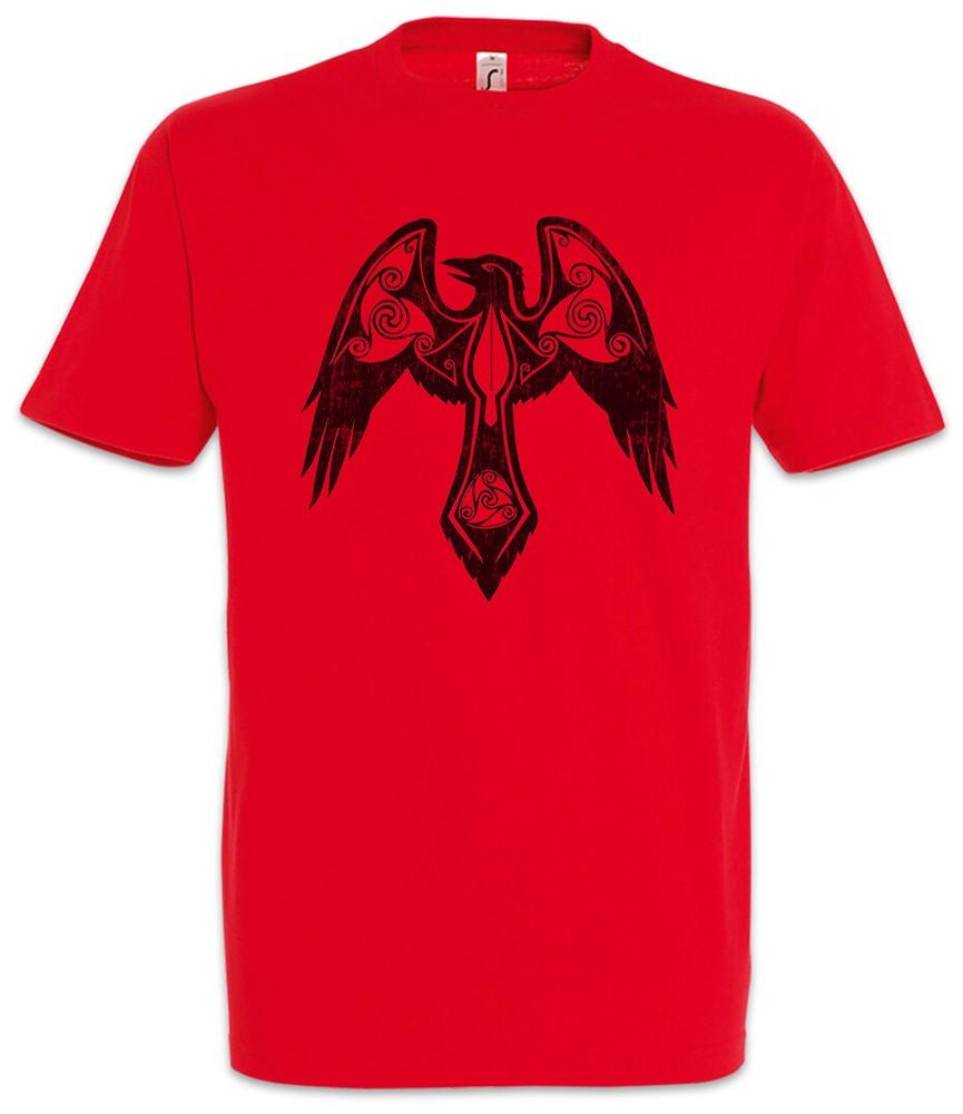 Nordic Crow Mens T-Shirt Arsen Celtic Irminsul Raven Munin Hugin Crow Norse
