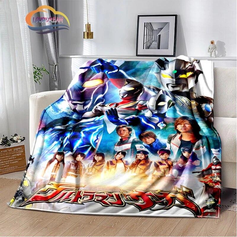 Ultra Heroes Zeta Hero's Path  Wool Blanket Jindian Animation Character Ultraman  Fashion  Portable Flannel Warm Camping