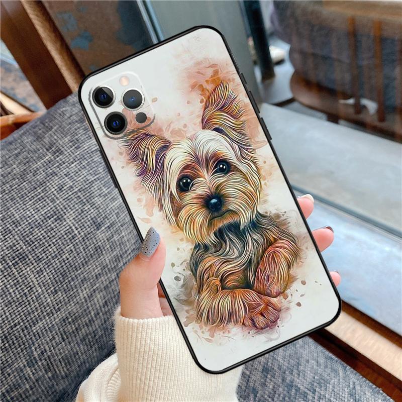 Yorkshire Terrier Hund Handyhülle Für iPhone 16 15 14 13 12 11 Pro Max 12 13 mini XR 15 16 Plus 16e Hülle Schale