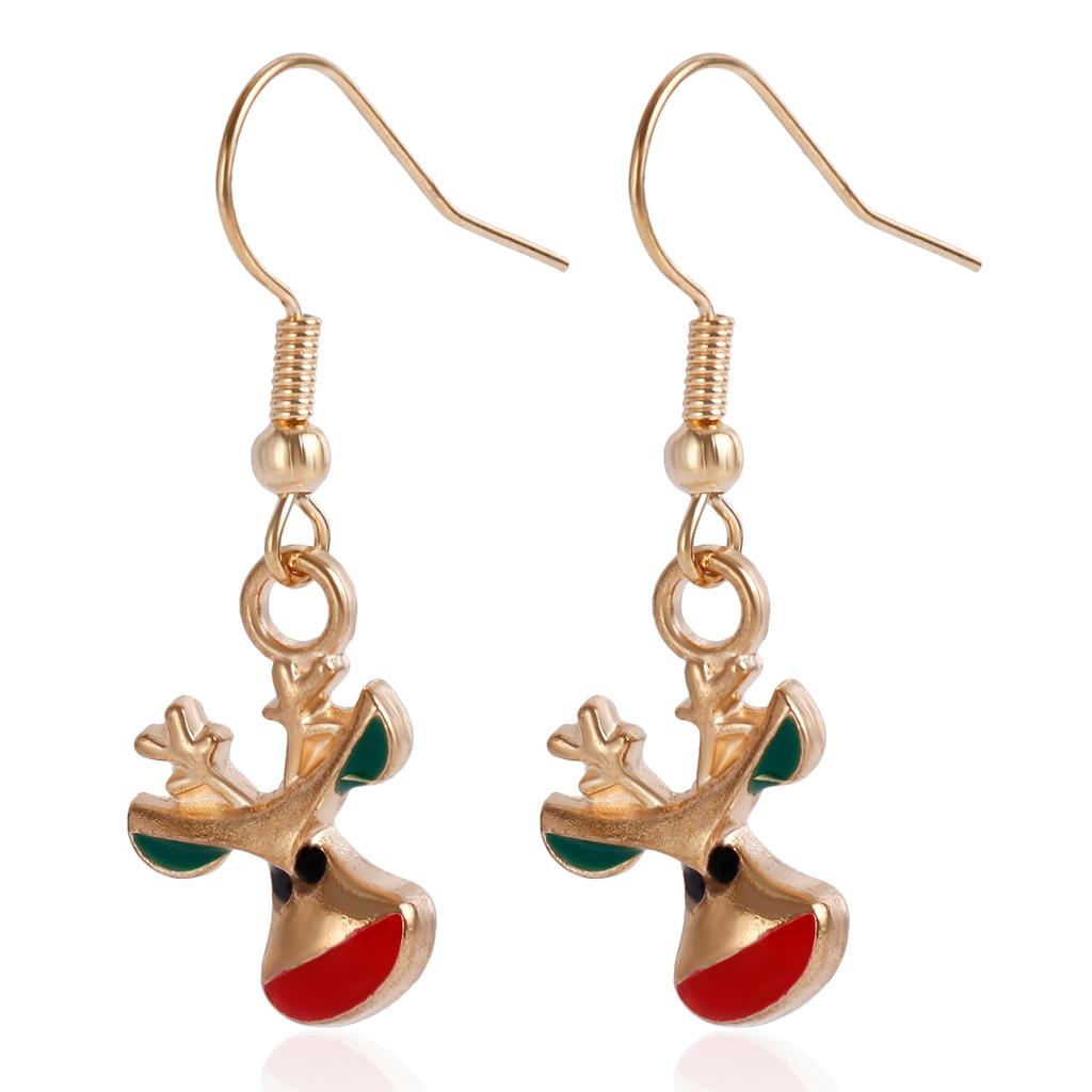 European and American Christmas earrings, new Santa Claus Elk snowflake earrings Christmas gifts
