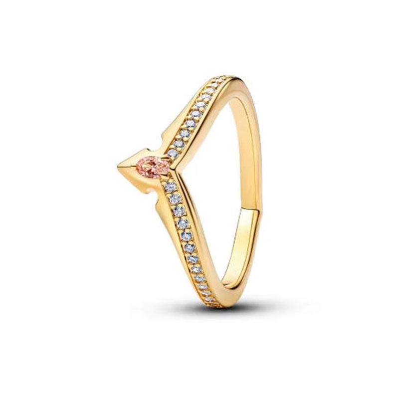 S925 Silver Pink Flower Bee and Bow Women's Ring Fashionable and Versatile Gift for Friends 2026