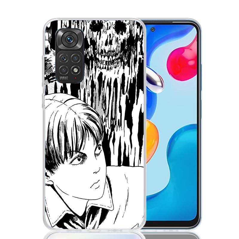 Japanese Horror Comic Anime Phone Case For Xiaomi Redmi Note 15 14 13 12S 12 Pro Plus 11S 11E 11 11T 10S 10 Art Soft Pattern Cov