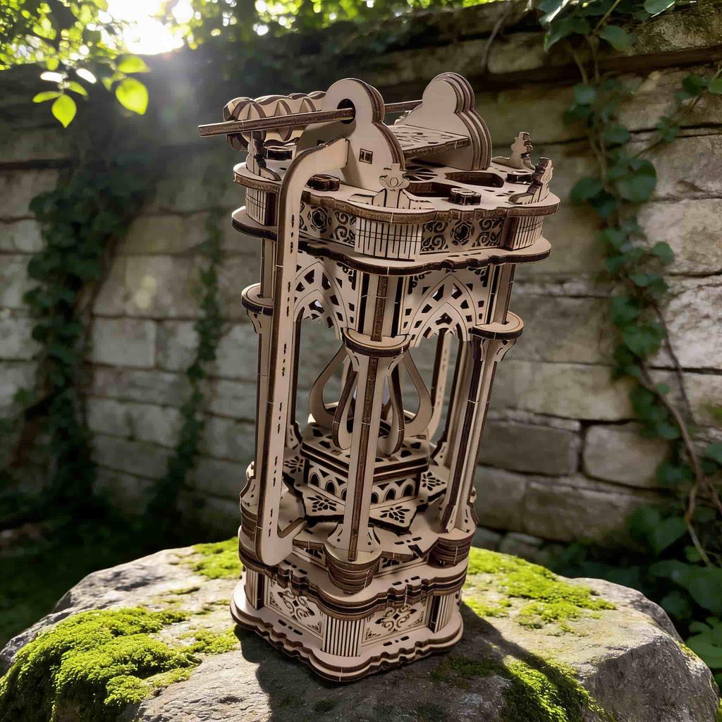 Tang Dynasty Lantern Wooden Toy Puzzle DO-IT-YOURSELF Wooden 3D Tang Lantern Assembly Learning Birthday Present Christmas Present