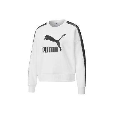 Dámska mikina Luxe s kontrastnou potlačou loga, podšitá fleecom, biela 530306-02