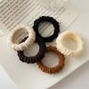 5Pcs Simple  Classic Large Stretch Hair Ties For Women Girls Thick Seamless High Ponytail Holders Elastic Hair Scrunchies