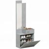 Entryway Furniture Set with Mirror and Drawer, 61x30x170 Cm, Grey