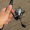 Ice Fishing Reel Mini Spinning Reels Small Zinc Alloy All Metal Spool Delicate Front Drag 4.3:1 Coil for Boat Rock Ice Fishing Lure Ultralight Wheel