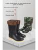 Free Shipping: Men's High-Top Rain Boots, Warm Mesh, Non-Slip, Wear-Resistant, Construction-Grade, Long Tube Rubber Water Shoes.