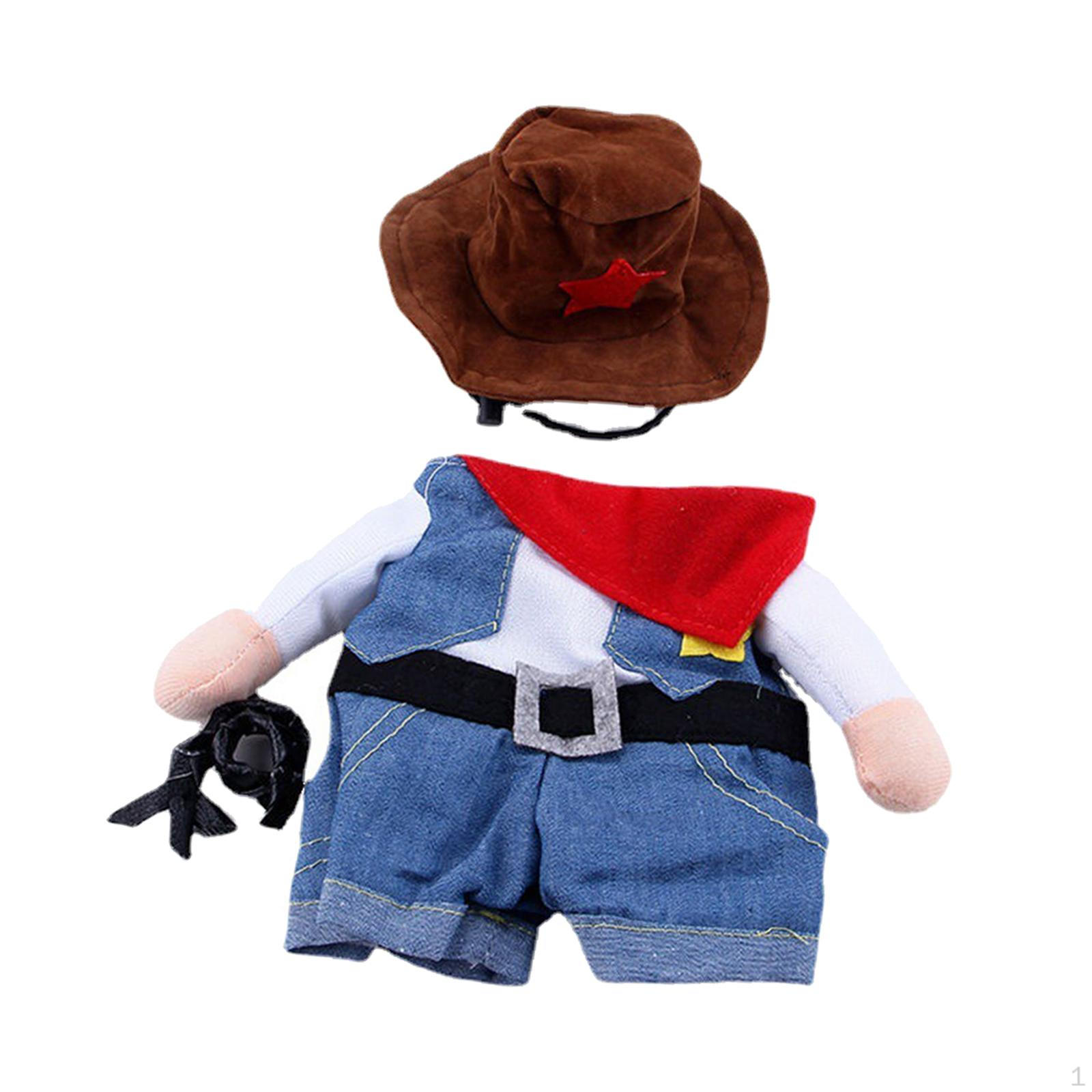 Pet Costumes for Dogs Cats Cowboy Clothes Pets Halloween Cosplay Costume Dog Fashion XL