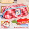 Cartoon Large Capacity Prism Grid Pen Case With Cute Dopamine Design For Students And Office Use