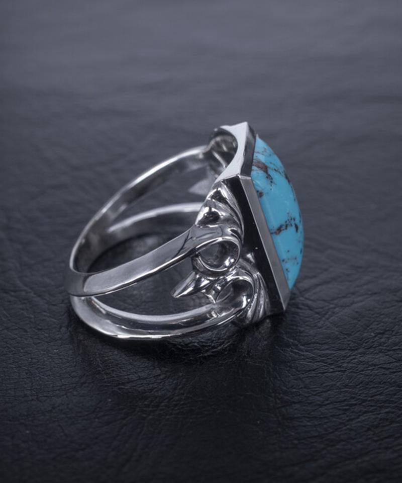 Josilver Sprout Square Ring (Turquoise)