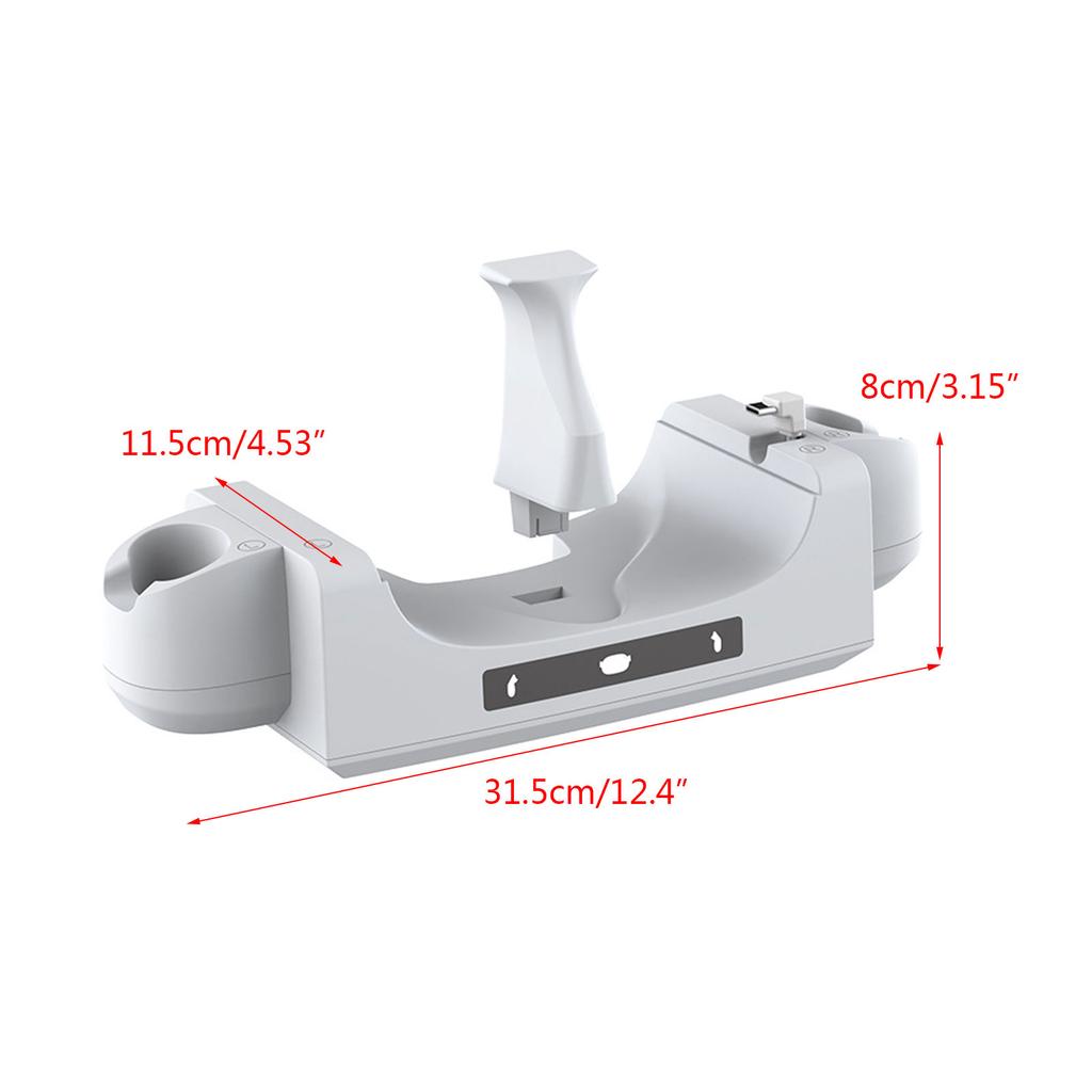 Charging Dock for VR Headset Wall Mountable Charging Station with LED Light Say Goodbye To Low Battery for MetaQuest 3