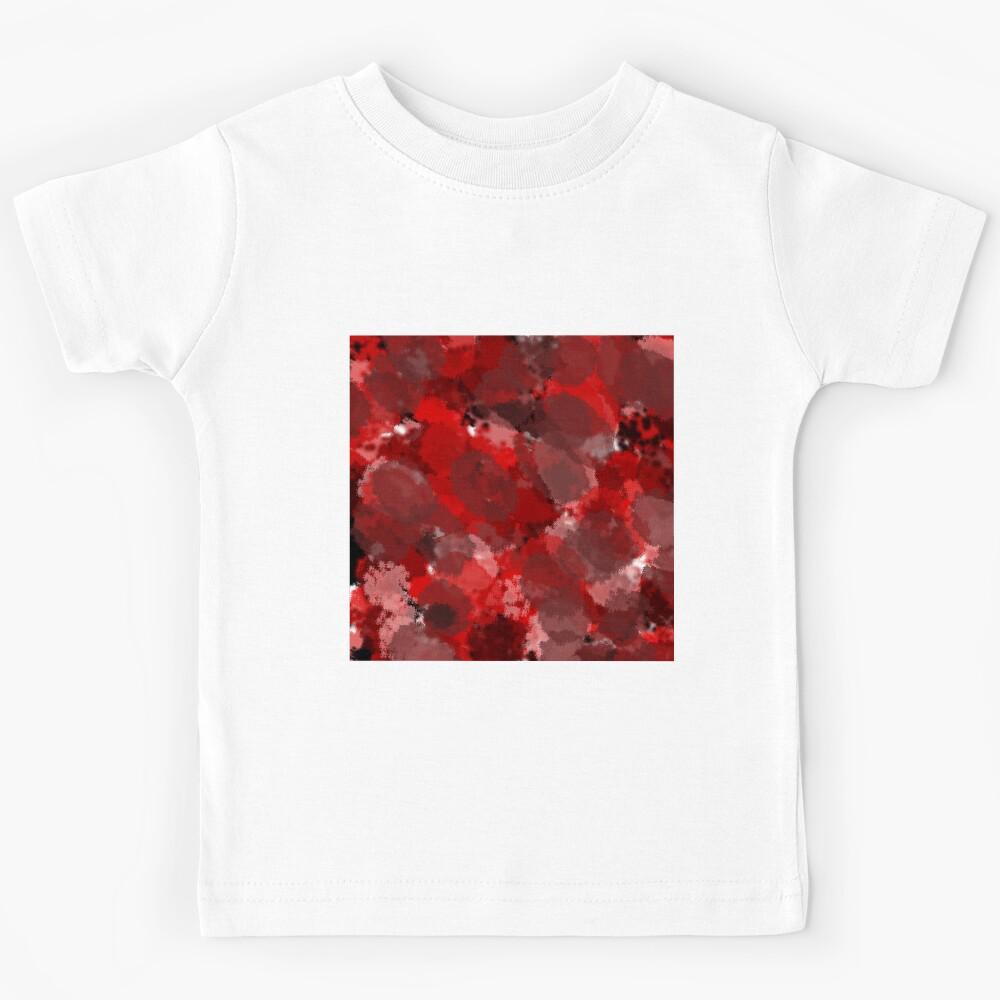 Red Abstract Spot Artwork Kids T-Shirt 170
