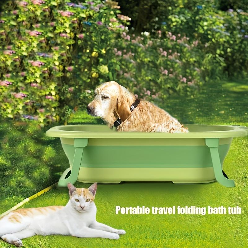 Foldable Pet Bath Tub for Dogs, Multi-Functional Portable Bathtub with Drainage Holes, Suitable for Small to Medium Breeds