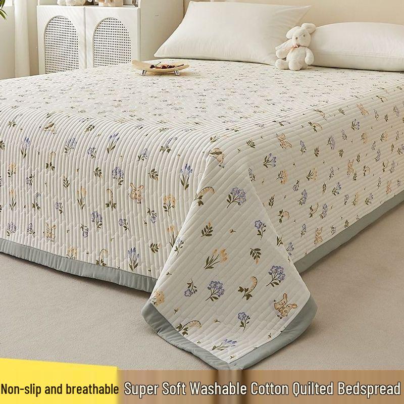 Premium Non-Slip Washable Cotton Quilted Bed Cover for All Seasons