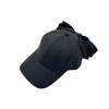 Spring Summer Cotton Baseball Cap With Large Bowknot And Wide Brim Sunshade For Women