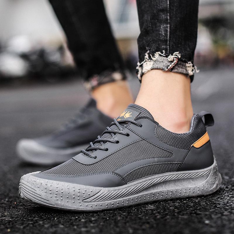 New Trendy Shoes Breathable Sports Shoes Men's Shoes Live Broadcast Lace-up Flat-heeled Casual Men's Shoes