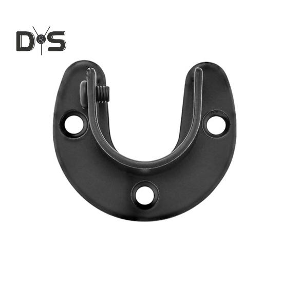 1 Set Closet Rod Bracket with Screws Rustproof Corrosion Resistant Simple Installation Curtain Rod Holder Closet Rod Support Kit