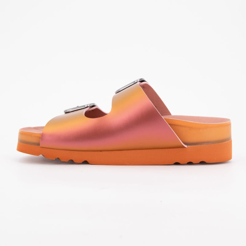 Mules compensées orange holographique vally Femme SCHOLL