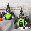 1Pc Halloween Decor Elf Decoration Gnome Dolls Party Supplies Handmade Plush Doll with Bat and Spider Patterns with Bat Wings