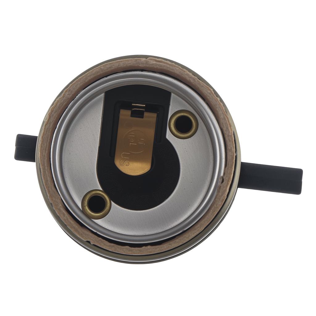 Vintage E26 E27 Push Thru Lamp Socket On Off Switch Replacement Bulb Socket Heavy Duty Antique Lighting Retro Easy Install