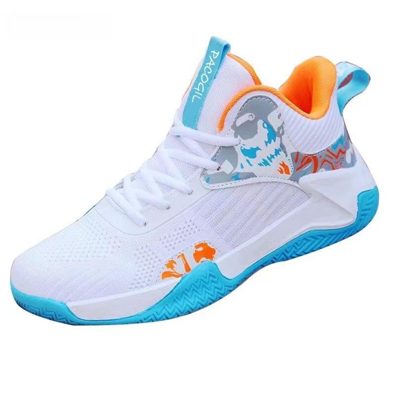 Men's shoes summer new sports shoes breathable mesh basketball shoes lace-up student running shoes basketball shoes