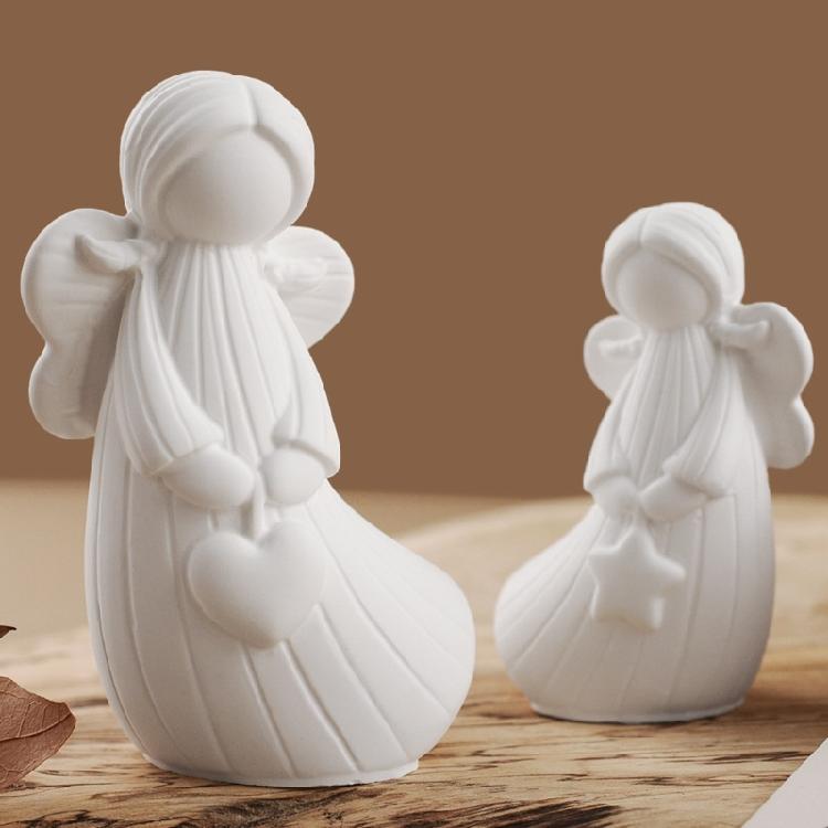 Pack of 4 Sturdy Silicone Mould Angelic Heart Star Designs Ideal for Soap Plasters Craft Creation