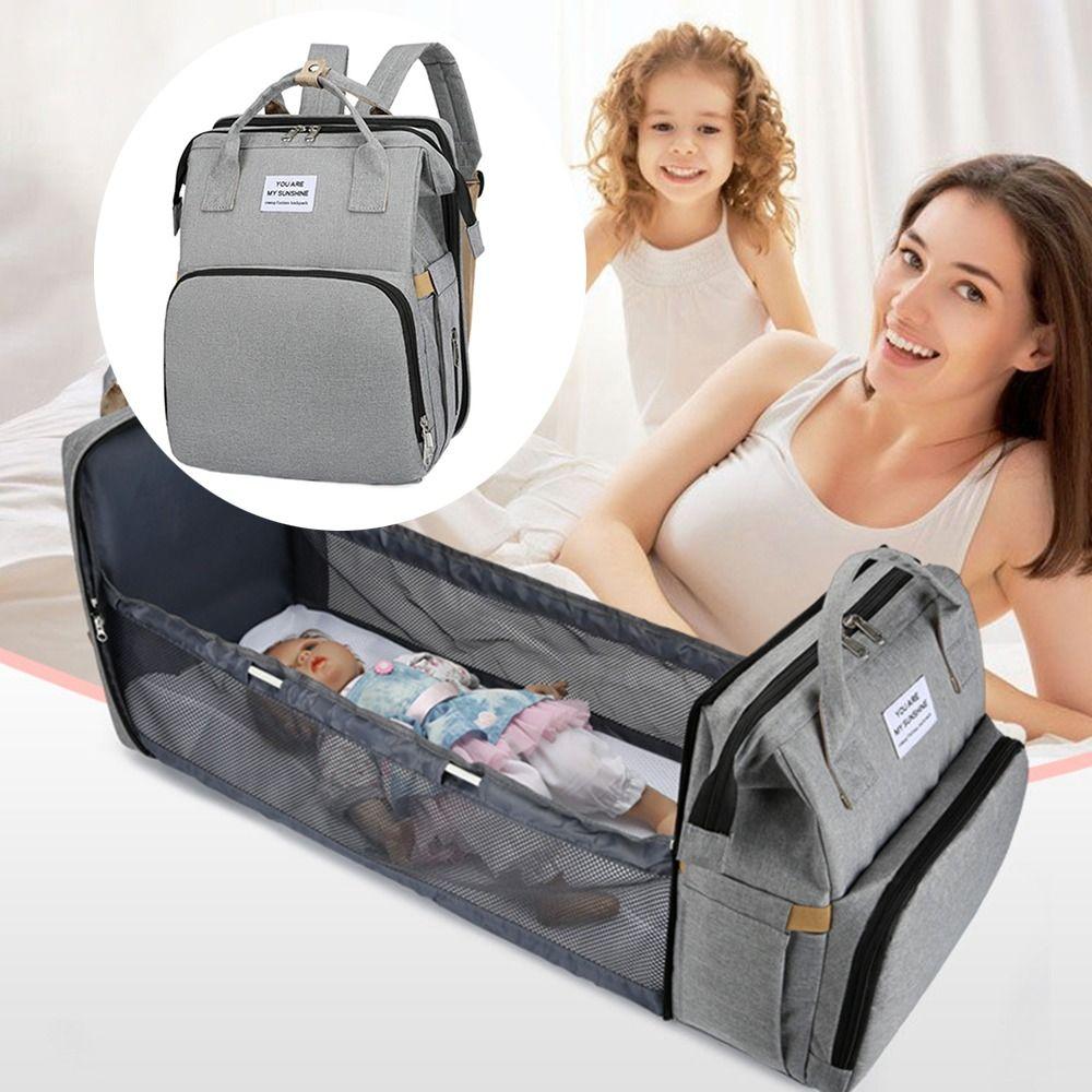 

Портативная складная кроватка-кровать, многофункциональный детский рюкзак для подгузников, москитная сетка, сумка для мамы, детская сумка