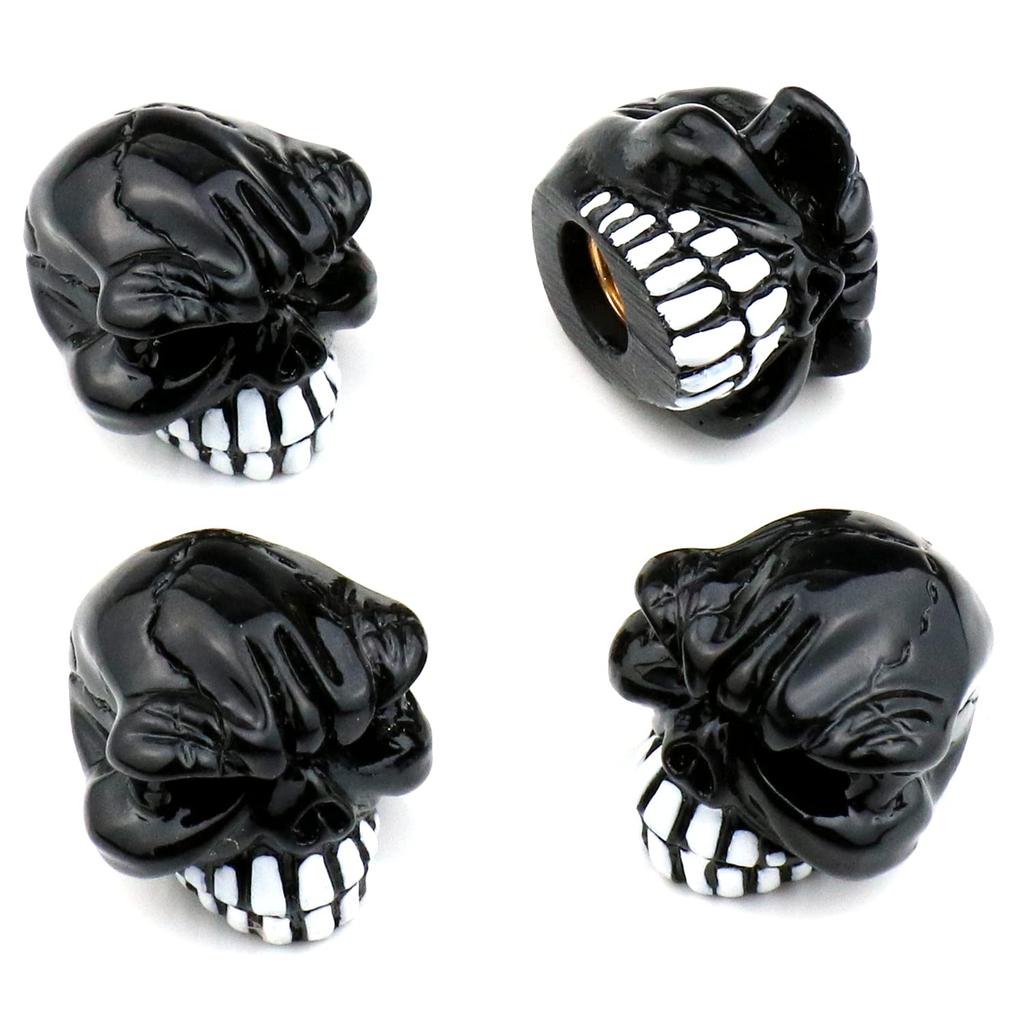 Bashineng Car Tire Valve Stem Cap 4Pcs Skull Head Valve