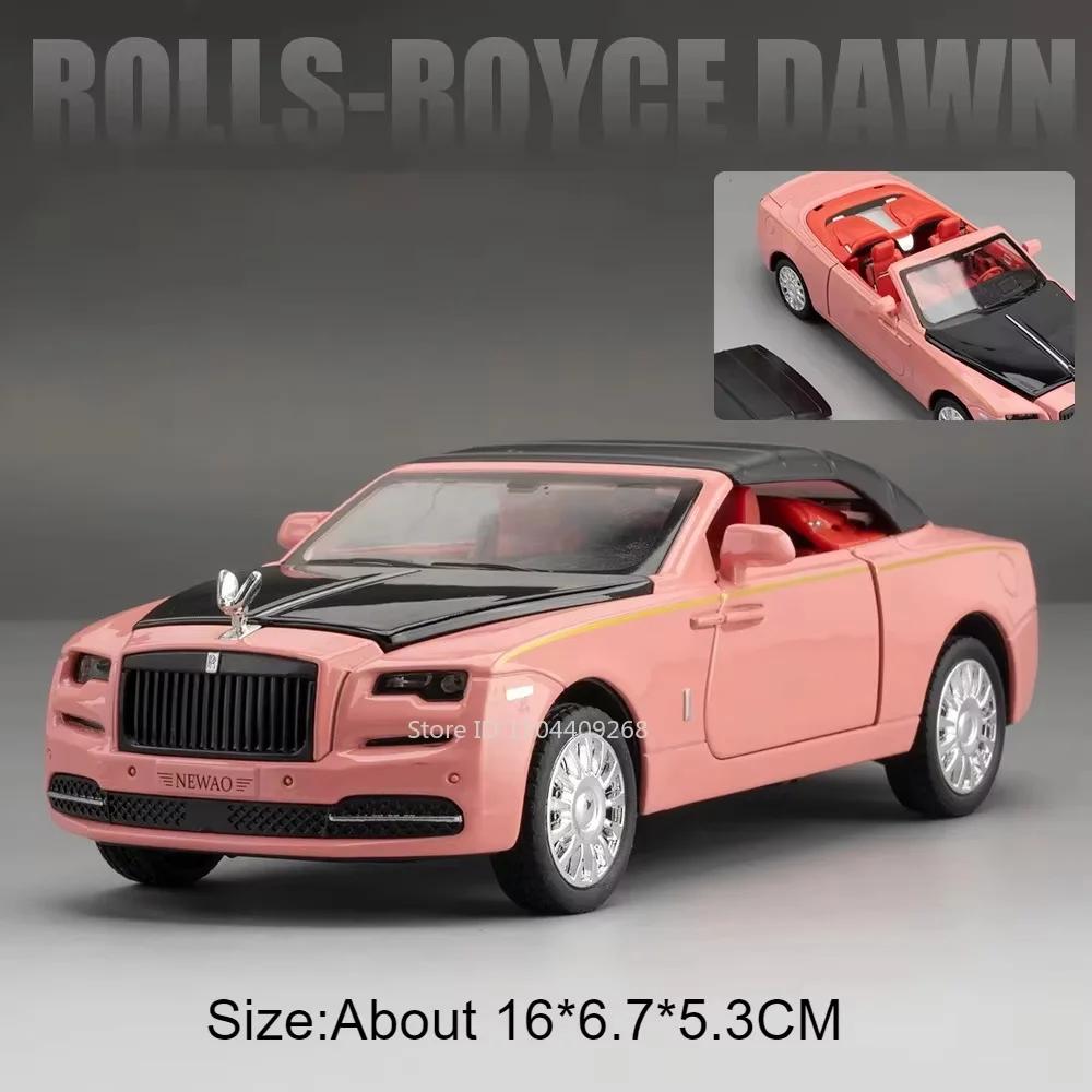 1:32 Scale SRT Tomahawk XVGT Rolls Royce Dawn Alloy Car Model Toy Music Light Pull Back Supercar Models Kids Desktop Ornaments