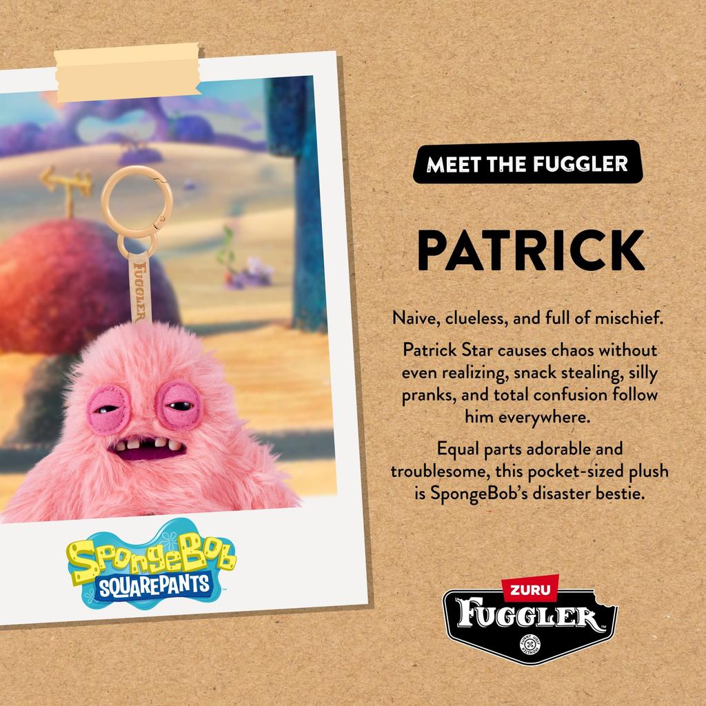 Portachiavi Fuggler SpongeBob SquarePants Peluche Patrick Stella Squidward Tentacoli Sheldon J. Portachiavi Peluche Plancton