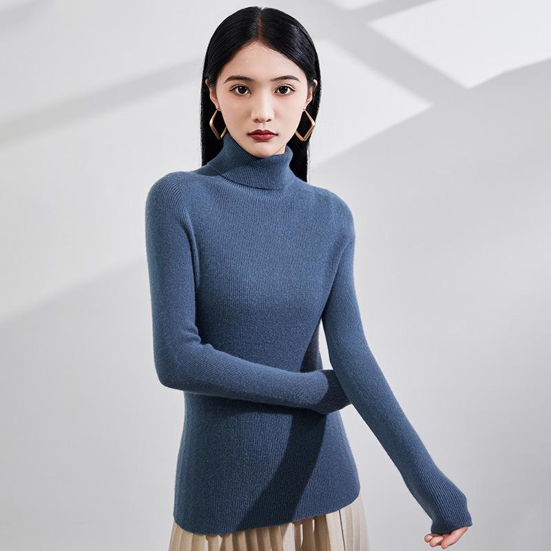 Women's Autumn/Winter 2025 Half-High Neck Slimming Knit Sweater - Comfortable & Fashionable Base Layer Top