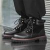 Mode England Stil Herren Freizeit Wüstenstiefel schwarz braun Original Lederschuhe Cowboy Work Boots mit Werkzeug Cool Plateau Knöchel Botas
