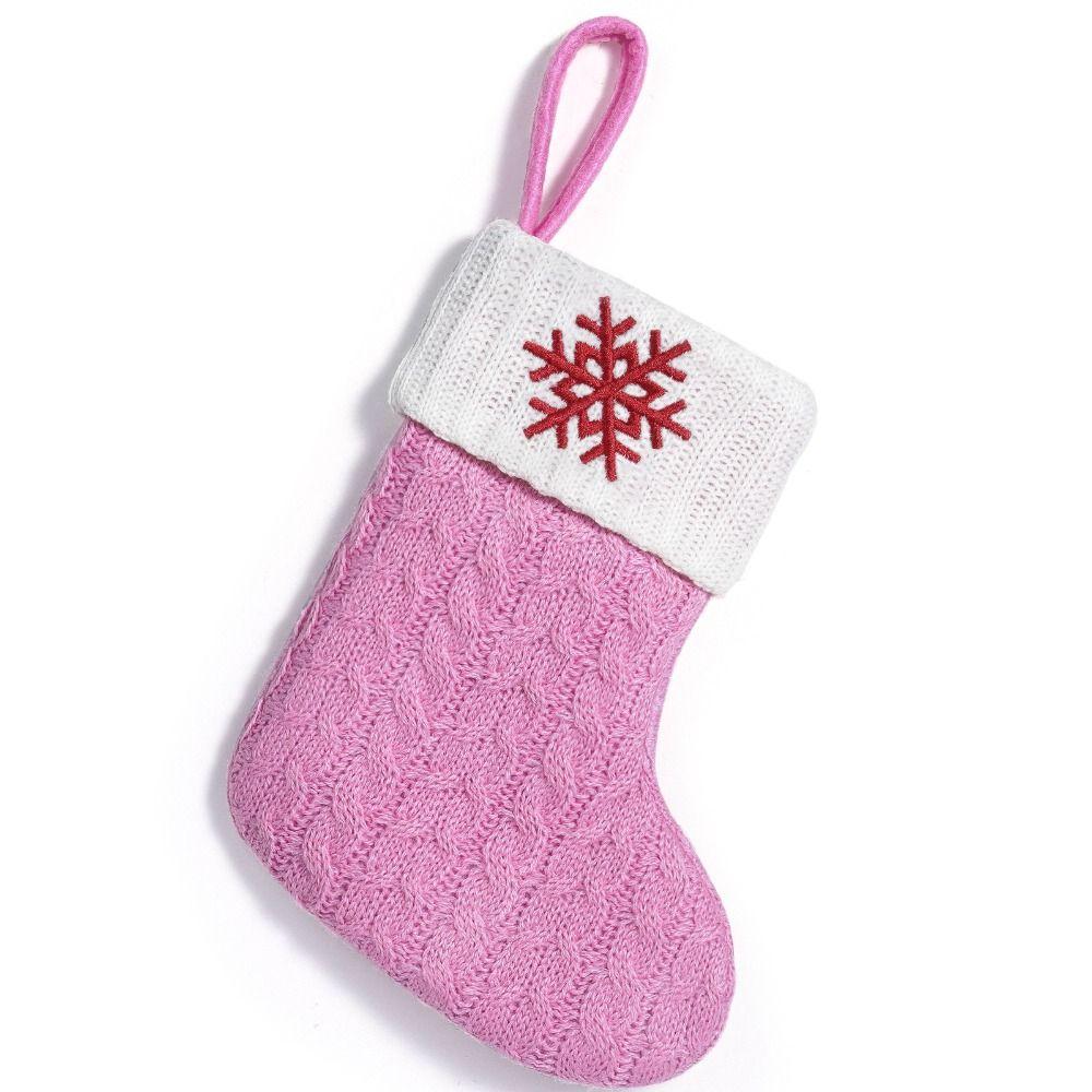 Thickened Christmas Alphabet Knitted Socks Large Capacity Candy Gift Bags  Xmas Gift