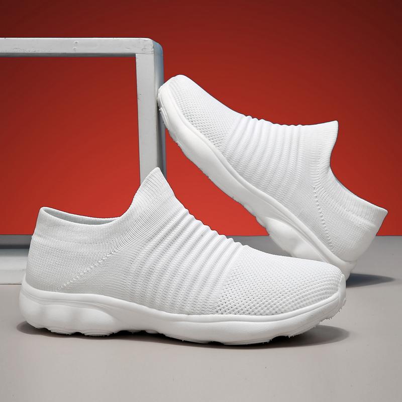 

Fashion Women Outdoor Hiking Summer Breathable Sports Mesh Lightw Soft Sole Travel Couple Walking Casual Elastic Socks Shoes Large Size 46 белый