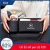 FPX1   Hot 2025 1Pcs Car Logo Seat Gap Filling Bag Water Cup Storage Box For Mercedes Benz AMG W203 W206 W220 W205 W211 W212 W201 W210