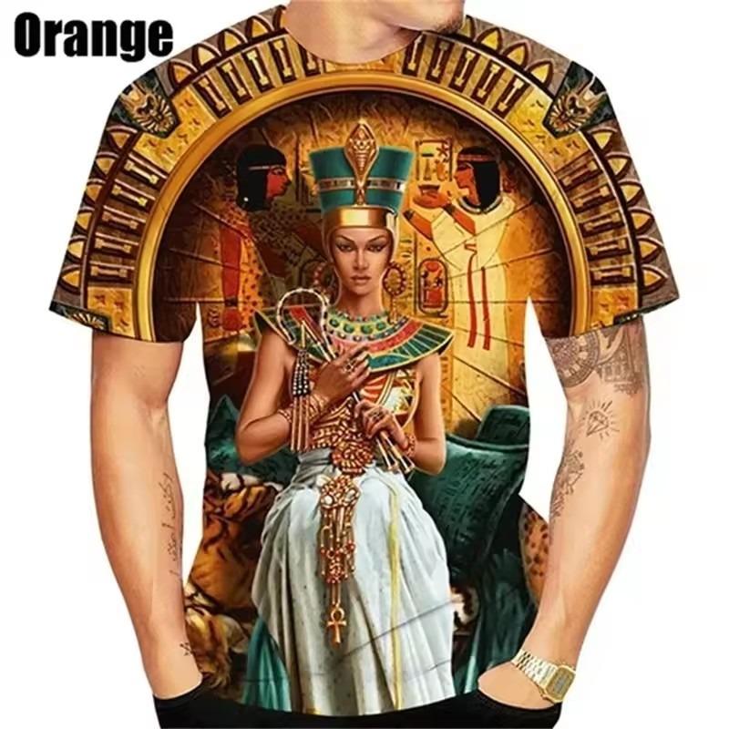 Ancient Horus Egyptian God Eye Egypt Pharaoh Anubis Face 3d Printed T-shirt Men Women Vintage Harajuku Short Sleeve Tees Tops