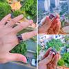 New Store 316L Stainless Steel High Quality Gem Ring Lots Vintage Fria Men's Ring with Colorful Stones Jewelry