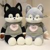 Large Sweater Husky Dog Plush Toy Cute Puppy Big Throw Pillow Girl Bed Sleeping Holding Doll