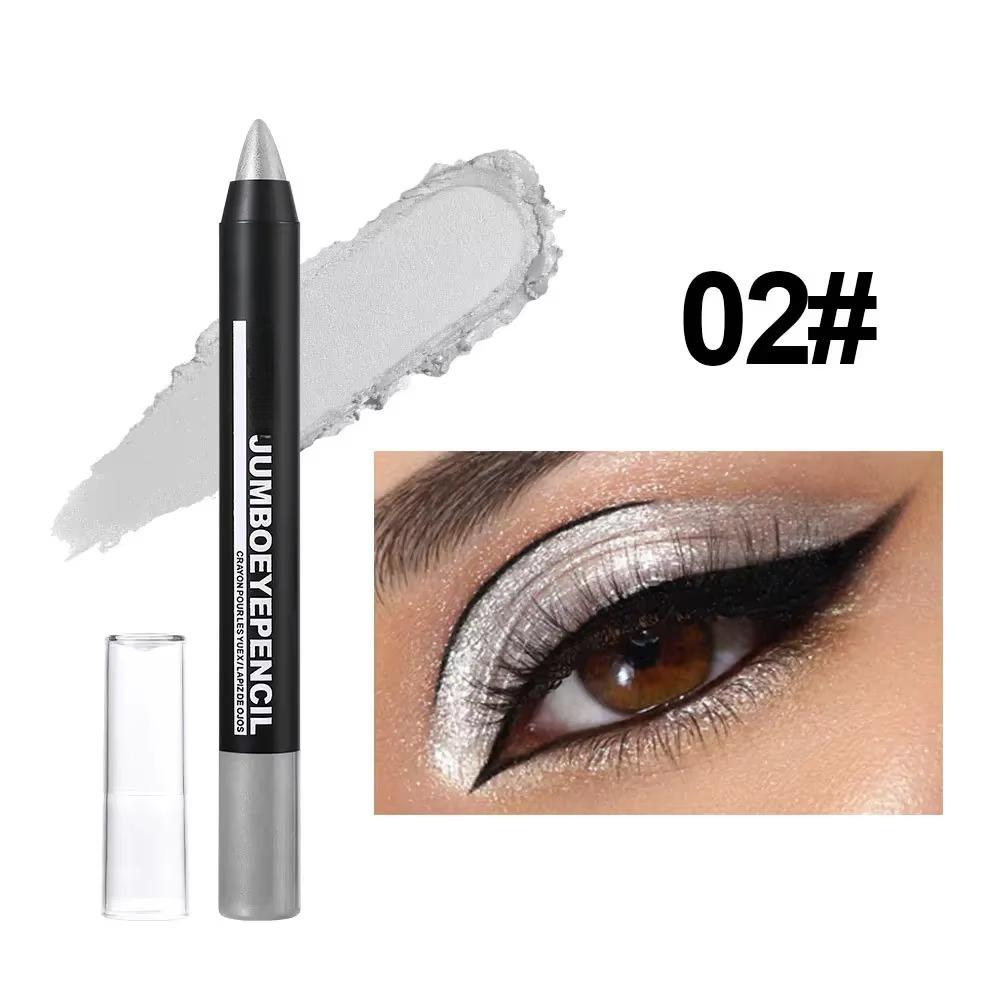 Smoky Dark Green Eyeshadow Pencil Stick 12 Colors Metallic Glitter Eye Shadow Highlighter Pen Makeup Tool Waterproof Pearlescent