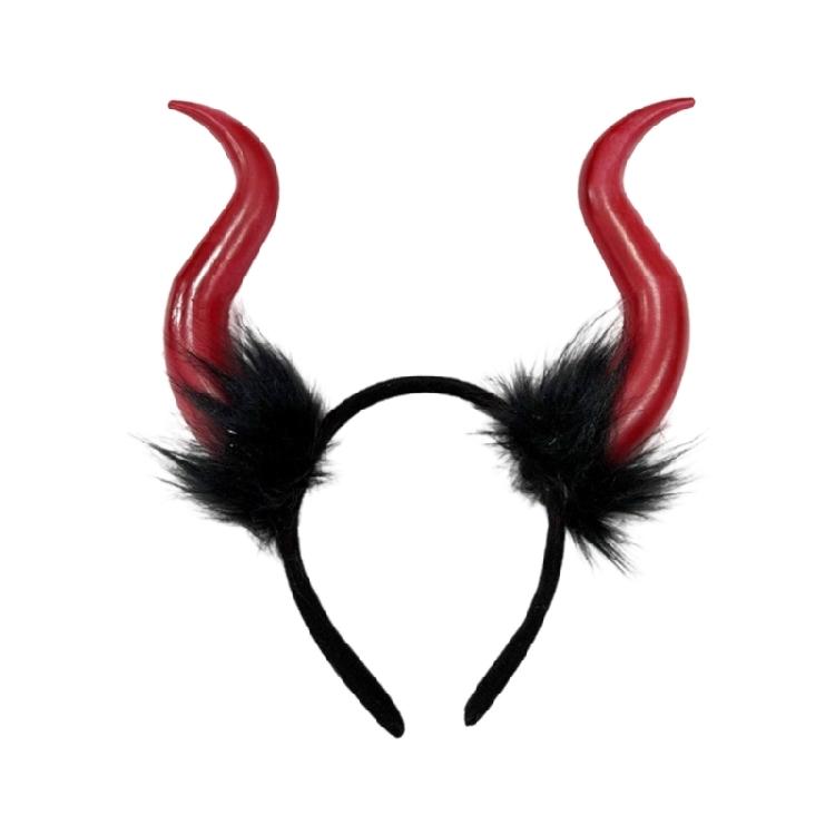 Contemporary Devil Horn Headpiece Comfortable Cosutme Headbands For Theatrical Performances Cosplay Enthusiasts
