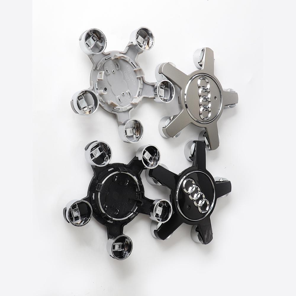 2026 4PCS Car Wheel Center Cover Hub Cap For Audi A3 8P A4 A6 C6 B8 Sline RS B6 B5 B4 B3 A1 A2 A5 A7 A8 C5 C7 Q1 Q2 Q3 Q4 Q5 Q6 Q7 Q8