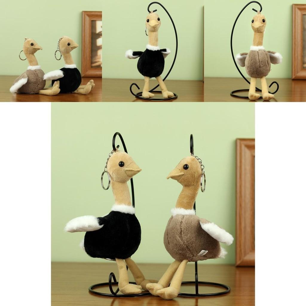 Rozkošný plyšový klíčenka pštros mazlivý ptáček hračka ideální jako dárek k narozeninám pro děti