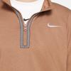 Nike Sweatshirts Women's Ancient Brown/White Stand Collar Moderate Other DD5032-256